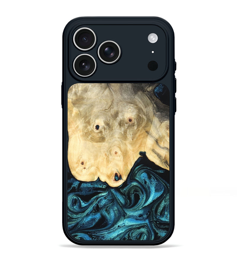 iPhone 17 Pro Max Wood Phone Case - Gillian (Blue, 819831)