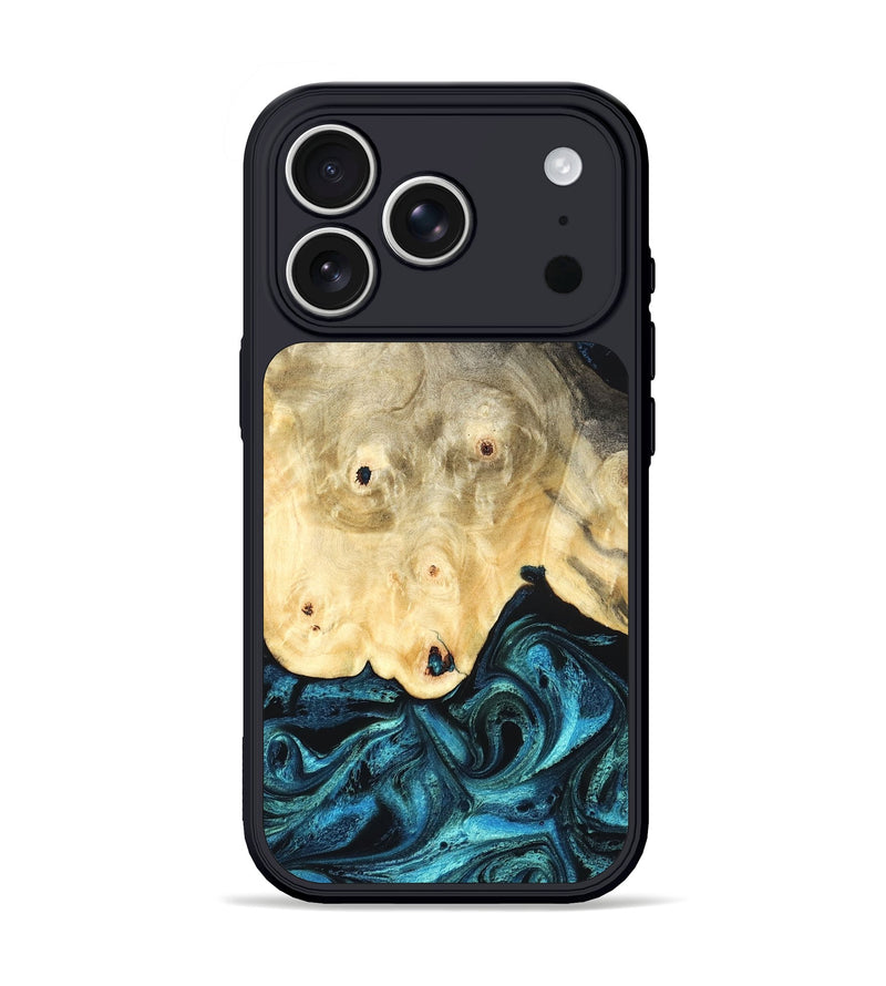 iPhone 17 Pro Wood Phone Case - Gillian (Blue, 819831)
