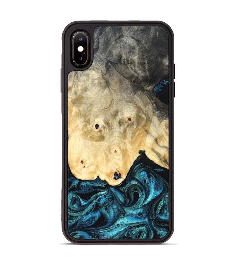 iPhone Xs Max Wood Phone Case - Gillian (Blue, 819831)