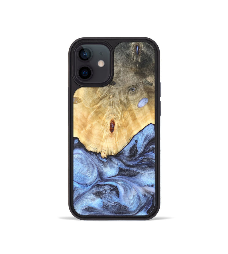 iPhone 12 mini Wood Phone Case - Reta (Blue, 819832)