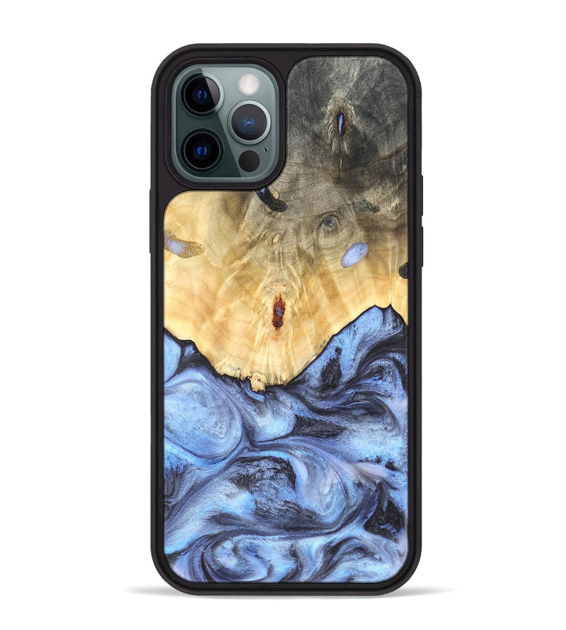 iPhone 12 Pro Max Wood Phone Case - Reta (Blue, 819832)