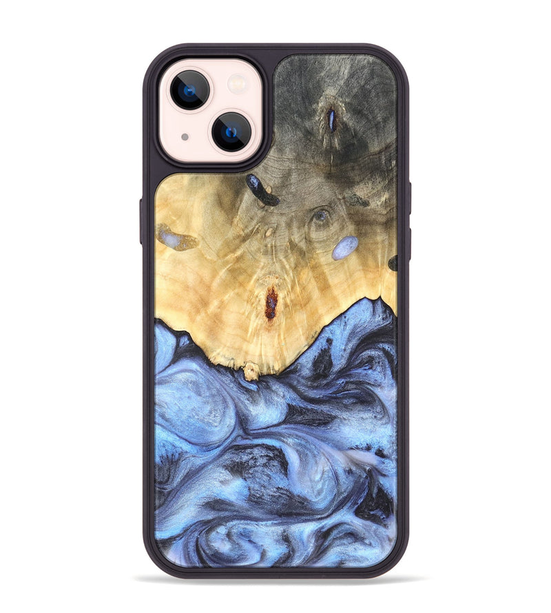 iPhone 14 Plus Wood Phone Case - Reta (Blue, 819832)
