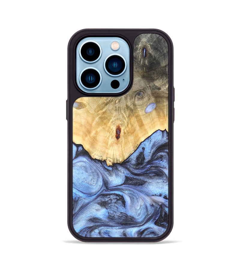 iPhone 14 Pro Wood Phone Case - Reta (Blue, 819832)