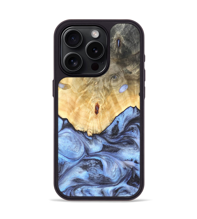 iPhone 15 Pro Wood Phone Case - Reta (Blue, 819832)