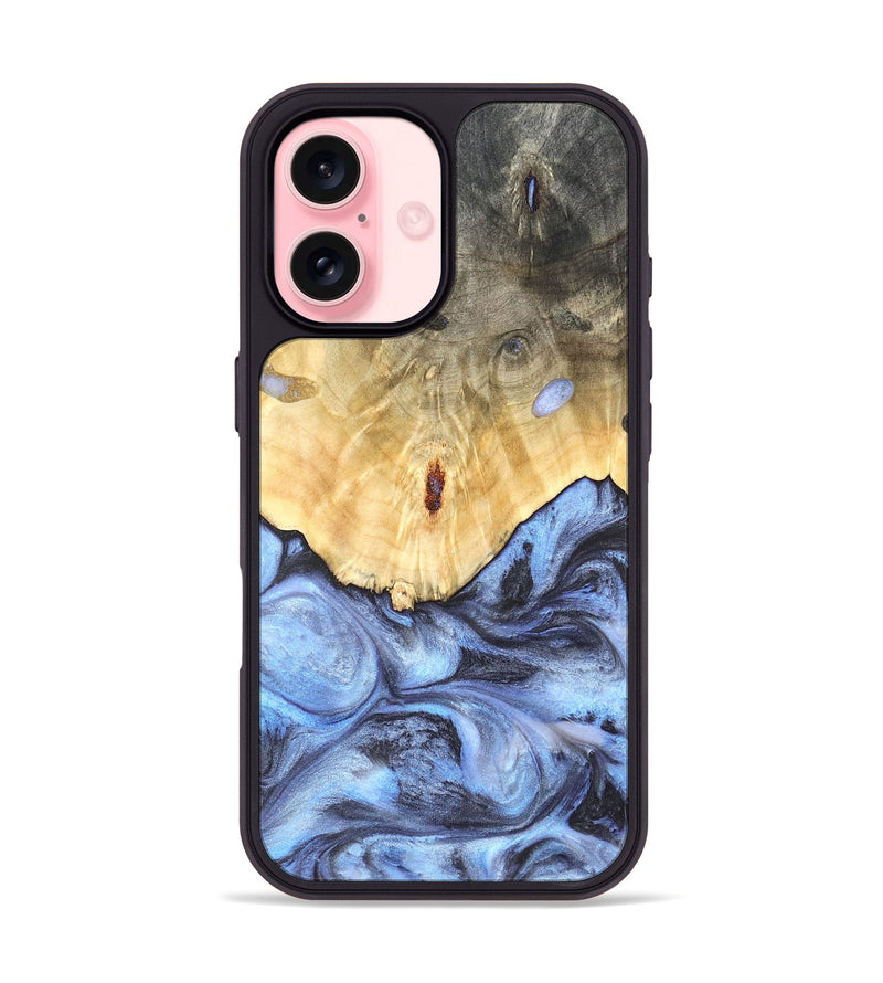 iPhone 16 Wood Phone Case - Reta (Blue, 819832)