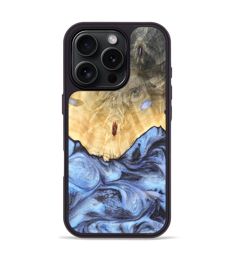 iPhone 16 Pro Wood Phone Case - Reta (Blue, 819832)