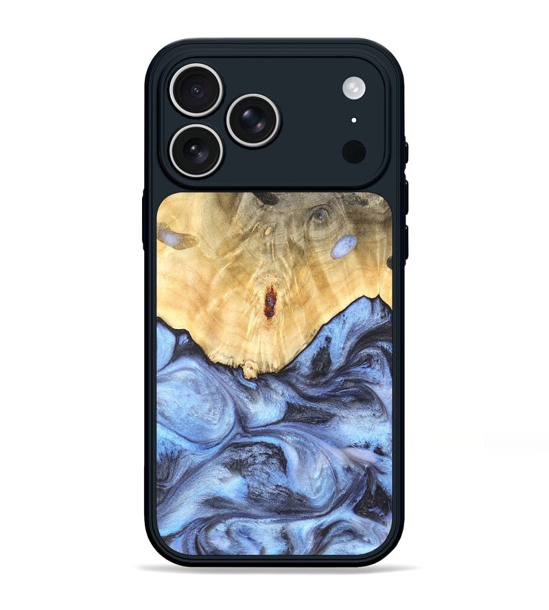 iPhone 17 Pro Max Wood Phone Case - Reta (Blue, 819832)