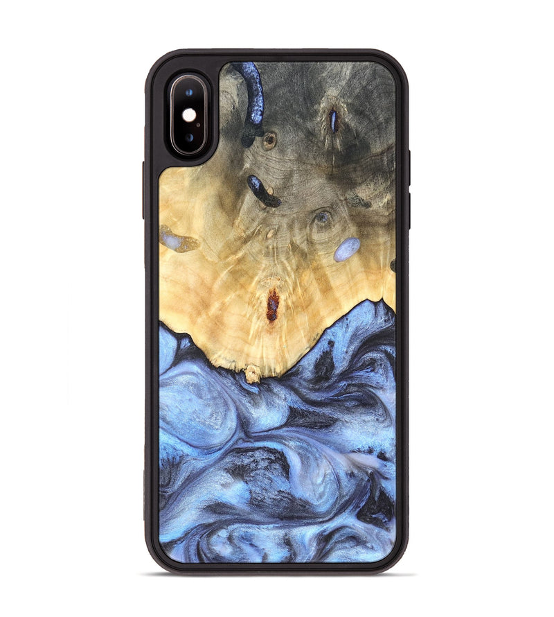 iPhone Xs Max Wood Phone Case - Reta (Blue, 819832)