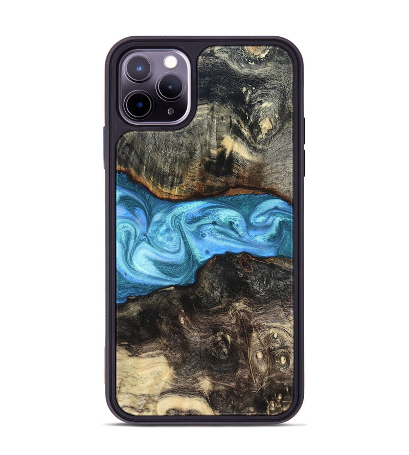 iPhone 11 Pro Max Wood Phone Case - Gatlin (Blue, 819835)