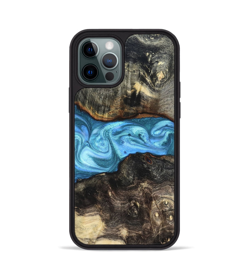 iPhone 12 Pro Wood Phone Case - Gatlin (Blue, 819835)
