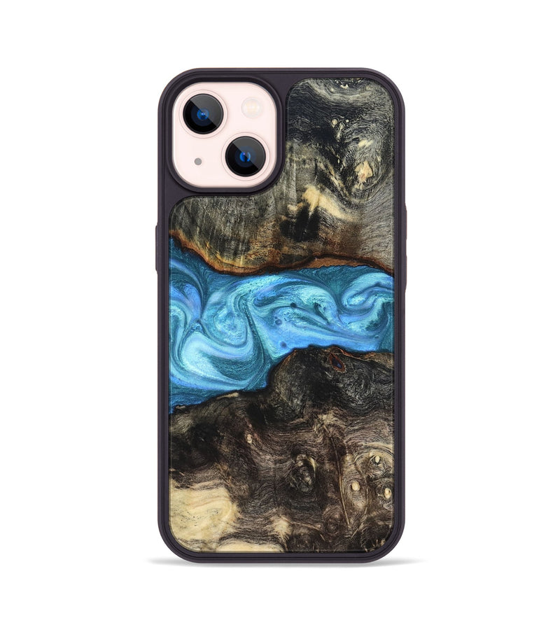 iPhone 14 Wood Phone Case - Gatlin (Blue, 819835)