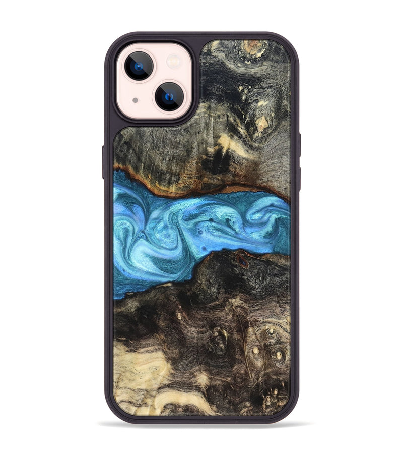 iPhone 14 Plus Wood Phone Case - Gatlin (Blue, 819835)