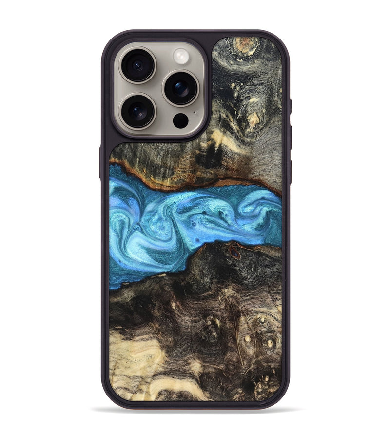 iPhone 15 Pro Max Wood Phone Case - Gatlin (Blue, 819835)