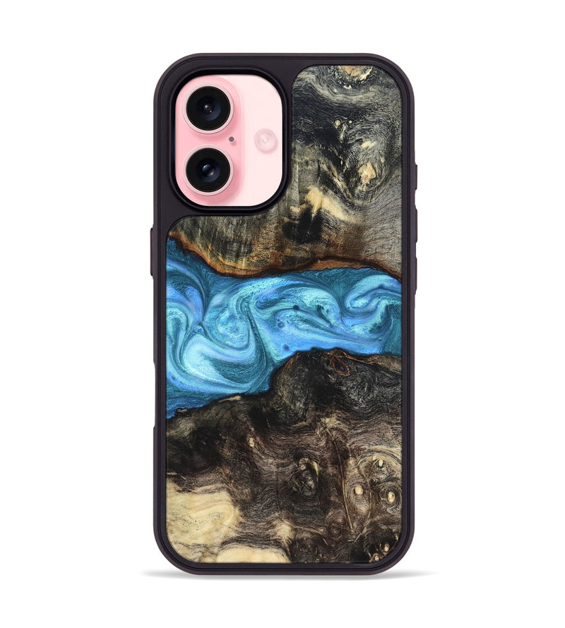 iPhone 16 Wood Phone Case - Gatlin (Blue, 819835)