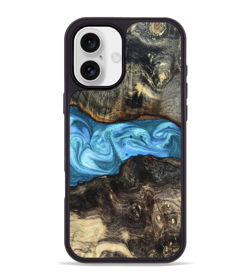 iPhone 16 Plus Wood Phone Case - Gatlin (Blue, 819835)