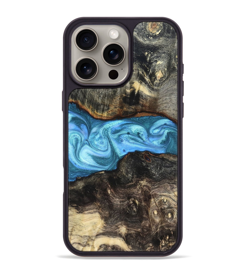 iPhone 16 Pro Max Wood Phone Case - Gatlin (Blue, 819835)