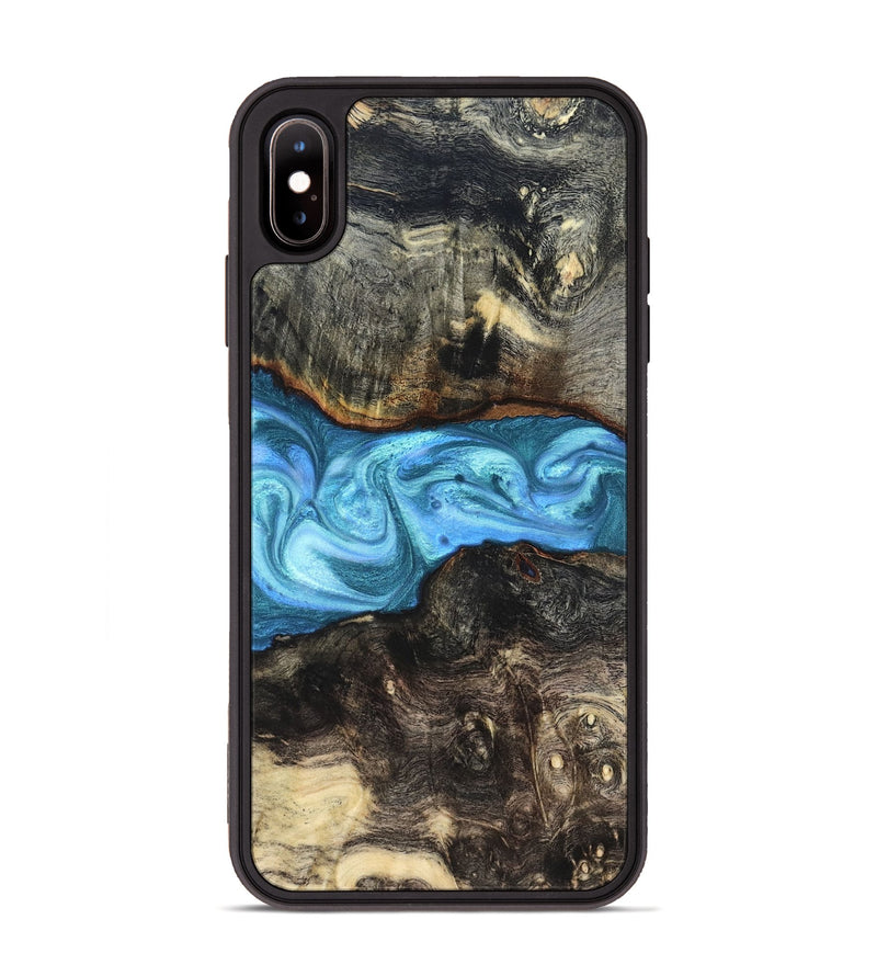 iPhone Xs Max Wood Phone Case - Gatlin (Blue, 819835)