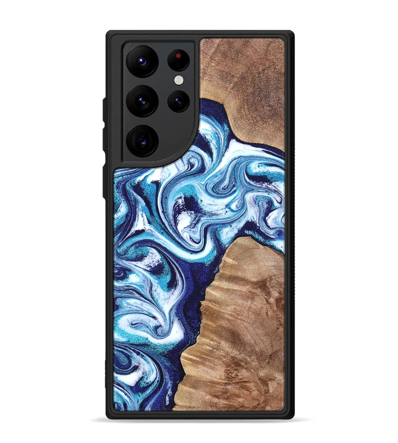 Galaxy S22 Ultra Wood Phone Case - Jiraiya (Blue, 819836)
