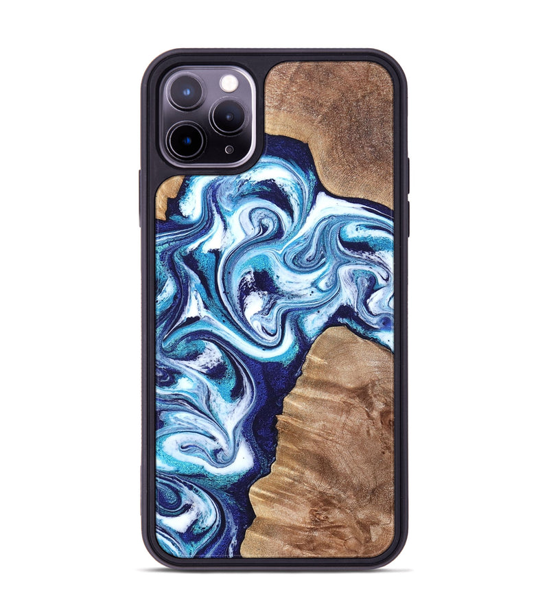 iPhone 11 Pro Max Wood Phone Case - Jiraiya (Blue, 819836)