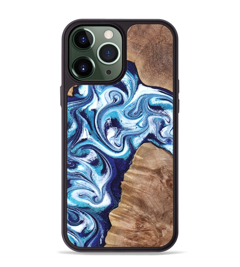 iPhone 13 Pro Max Wood Phone Case - Jiraiya (Blue, 819836)