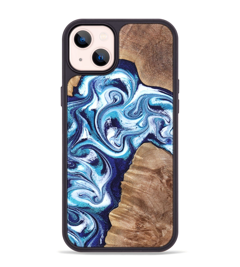 iPhone 14 Plus Wood Phone Case - Jiraiya (Blue, 819836)