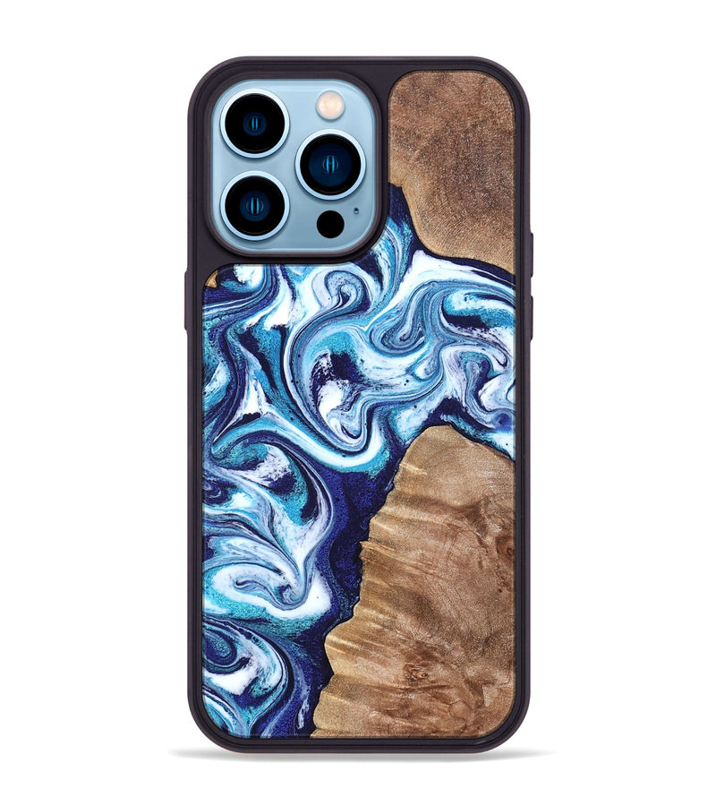 iPhone 14 Pro Max Wood Phone Case - Jiraiya (Blue, 819836)