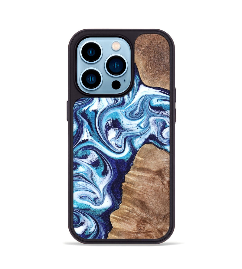 iPhone 14 Pro Wood Phone Case - Jiraiya (Blue, 819836)
