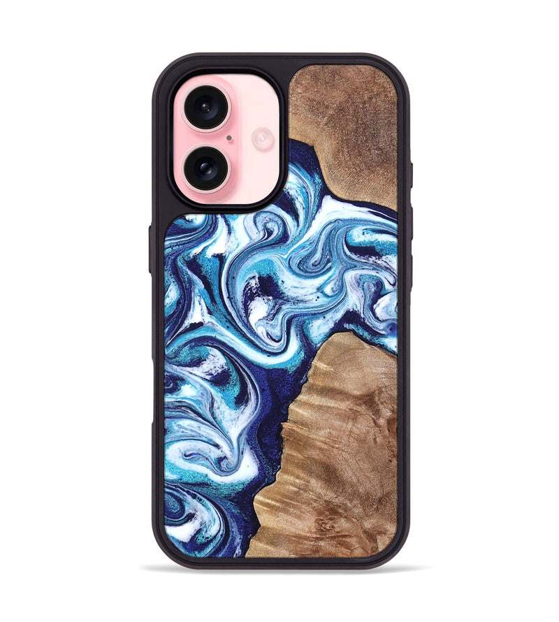 iPhone 16 Wood Phone Case - Jiraiya (Blue, 819836)