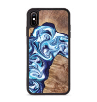 iPhone Xs Max Wood Phone Case - Jiraiya (Blue, 819836)