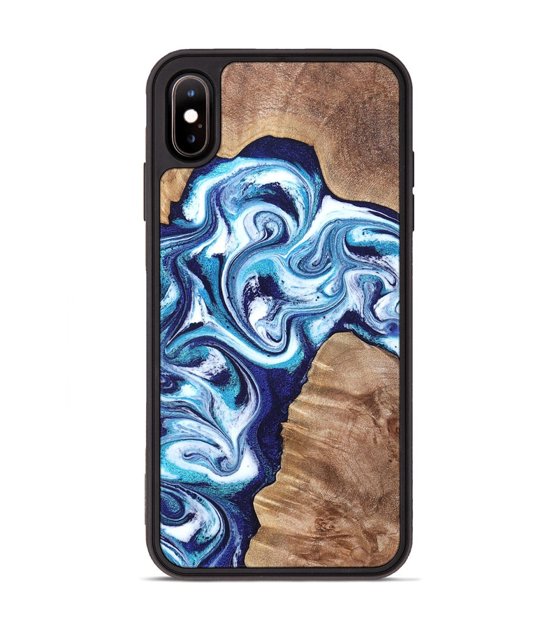iPhone Xs Max Wood Phone Case - Jiraiya (Blue, 819836)