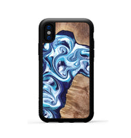 iPhone Xs Wood Phone Case - Jiraiya (Blue, 819836)