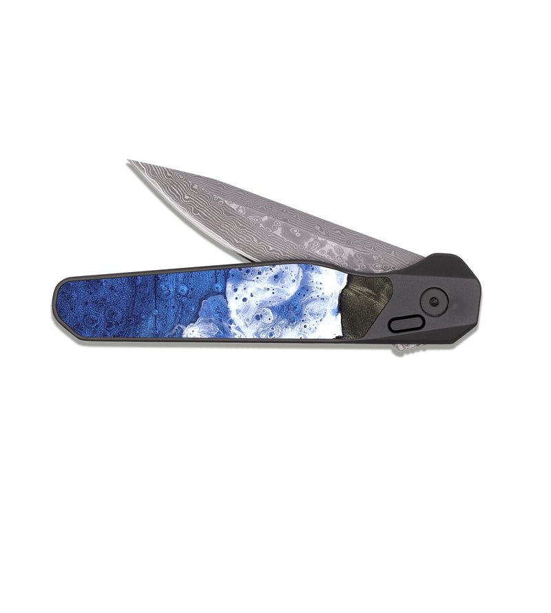EDC Dark Damascus Wood Pocket Knife - Myron (Coastal, 819850)