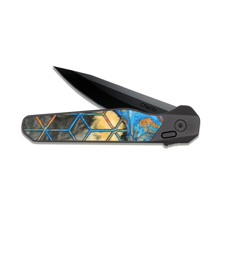 EDC Dark Slate Wood Pocket Knife - Keely (Pattern, 819856)