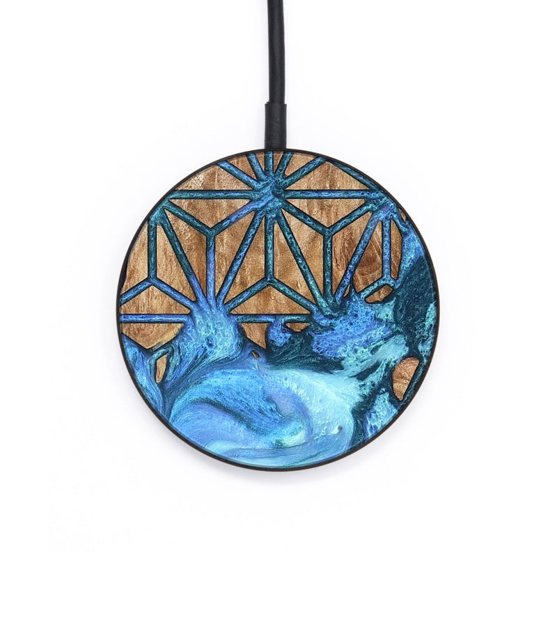 Circle Wood Wireless Charger - Latrice (Pattern, 819857)