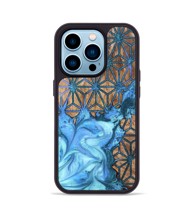iPhone 14 Pro Wood Phone Case - Latrice (Pattern, 819857)