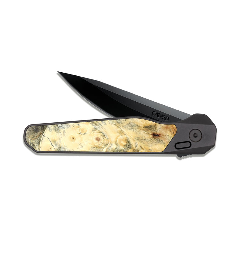 EDC Dark Slate Wood Pocket Knife - Leland (Wood Burl, 819889)