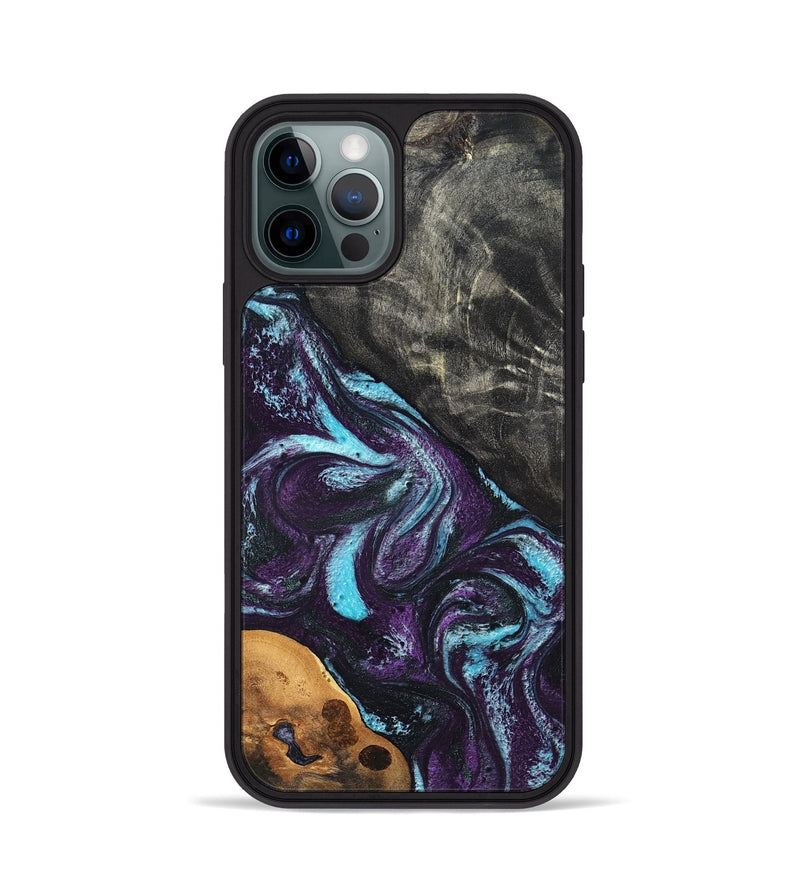 iPhone 12 Pro Wood Phone Case - Austin (Purple, 819895)