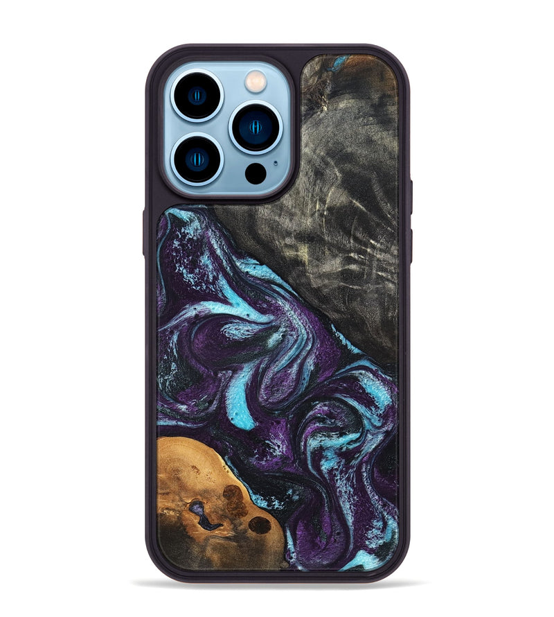 iPhone 14 Pro Max Wood Phone Case - Austin (Purple, 819895)