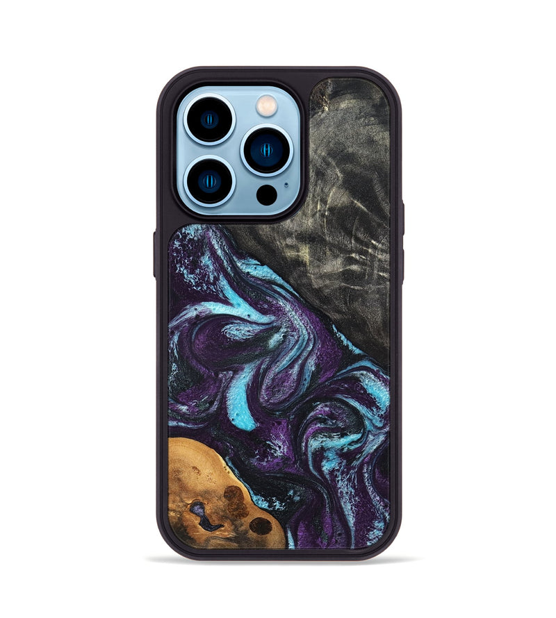 iPhone 14 Pro Wood Phone Case - Austin (Purple, 819895)