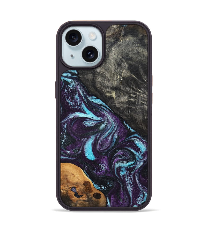 iPhone 15 Wood Phone Case - Austin (Purple, 819895)