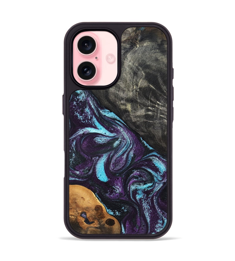 iPhone 16 Wood Phone Case - Austin (Purple, 819895)