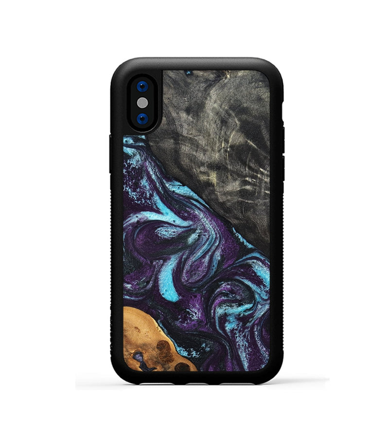iPhone Xs Wood Phone Case - Austin (Purple, 819895)