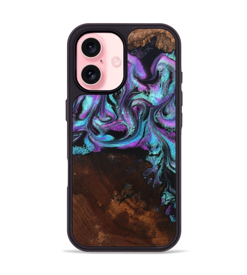 iPhone 16 Wood Phone Case - Harding (Purple, 819896)