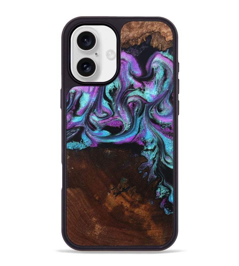 iPhone 16 Plus Wood Phone Case - Harding (Purple, 819896)