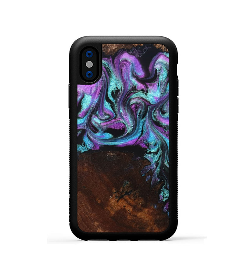 iPhone Xs Wood Phone Case - Harding (Purple, 819896)