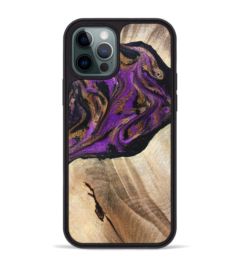 iPhone 12 Pro Max Wood Phone Case - Onie (Purple, 819897)