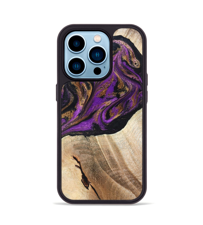 iPhone 14 Pro Wood Phone Case - Onie (Purple, 819897)
