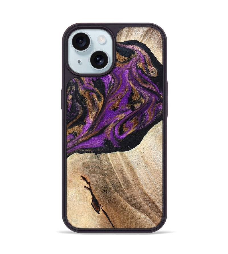 iPhone 15 Wood Phone Case - Onie (Purple, 819897)