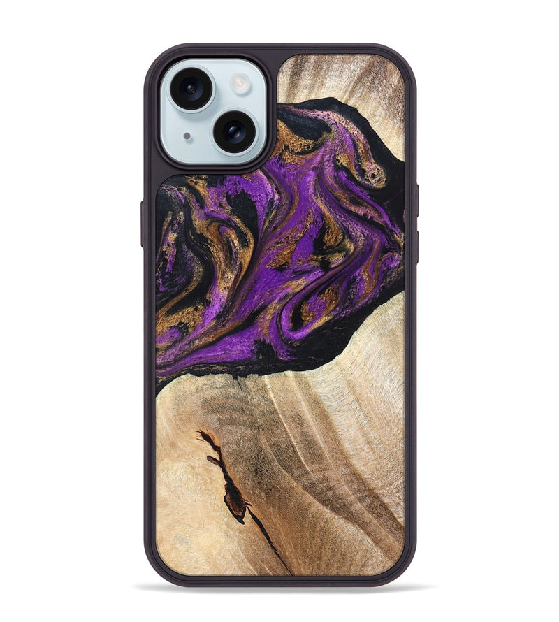 iPhone 15 Plus Wood Phone Case - Onie (Purple, 819897)