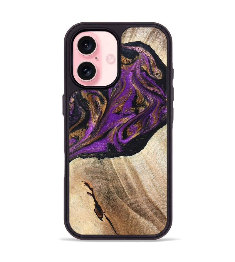 iPhone 16 Wood Phone Case - Onie (Purple, 819897)